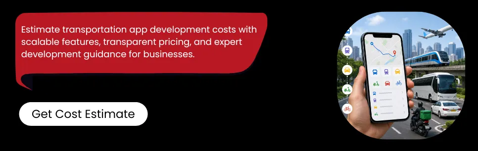 transportation app development costs